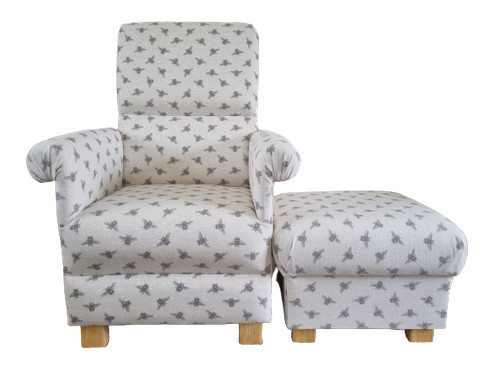 Fryetts bees natural fabric - bees,