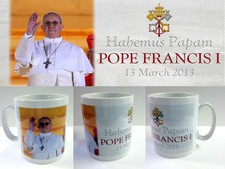 POPE FRANCIS I MUG (2) - COMMEMORATIVE PAPAL CATHOLIC SOUVENIR