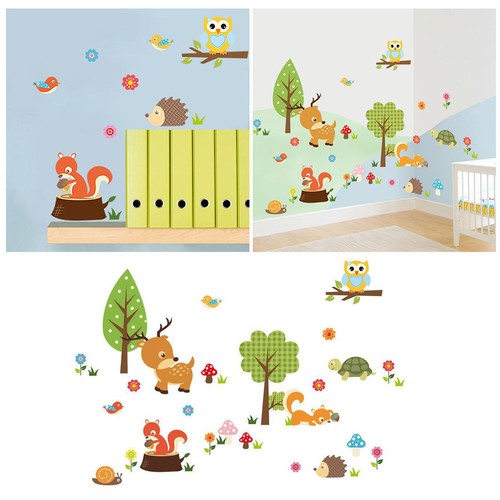 Forest animal owl wall paste - forest,
