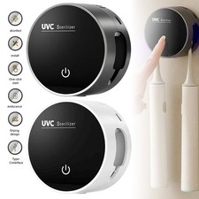 UV Toothbrush Sanitizer, Wall Mounted 2 Slots Toothbrush Holder for Bathroom UK