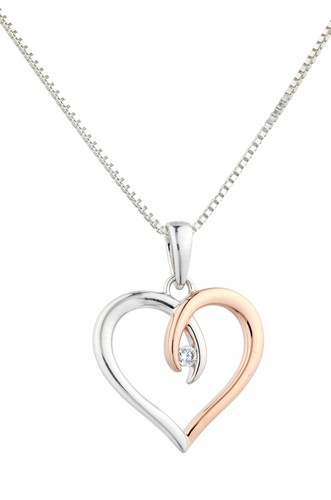 9ct rose gold silver - rose, dual