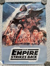 RARE Vintage Star Wars The Empire Strikes Back Original Art Film Poster 1984