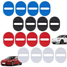 4 Universal Car Interior Parts Door Lock Protective Cover Anti Rust Accessories!
