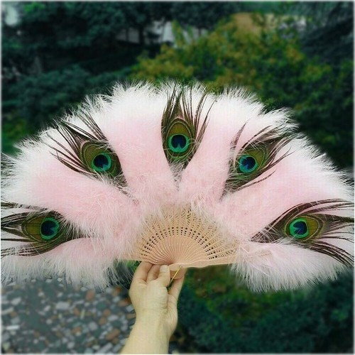 Colourful peacock marabou - colourful,