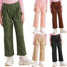Kids Girls Cargo Pants Hip-Hop