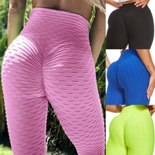Women High Waist Yoga Pants Anti-Cellulite Leggings Sport Gym Trousers Honeycomb