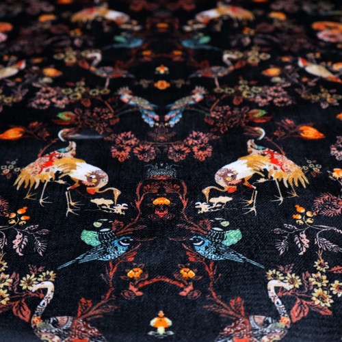 Black tiger upholstery fabric - tiger,
