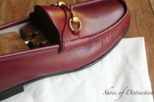 Gucci red leather brass horse - leather,