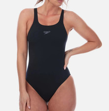 Speedo Women's Eco Endurance+ Medalist Swimsuit Swimming Costume Navy BNWT