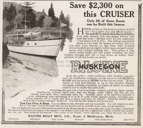 1910 racine boat mfg - racine, co