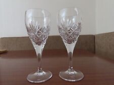 2 EDINBURGH CRYSTAL TALL WINE GLASSES
