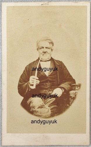 Cdv man long churchwarden clay - man,