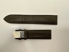 NEW Original Gerald Genta Leather Band Strap Grey Silver 20MM x 18MM Mens