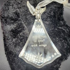 Friendship Ornament Angel with Mirror “Friendship Is Love With Wings" Christmas