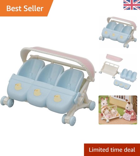 Triplets stroller dollhouse - stroller,,