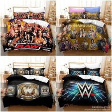 WWE Wrestling Quilt Duvet Cover+Pillowcases Single Double king Bedding Set Gift