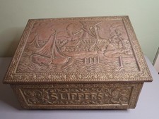 Vintage Embossed Brass and