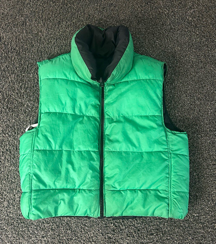 Zara green puffer gilet - zara,