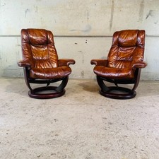 Pair of Vintage Ekornes Tan