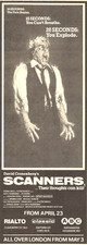 Film Magazine Advert Scanners 1981 David Cronenberg Patrick McGoohan