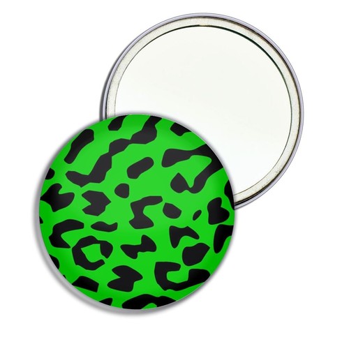 Green leopard print round - green,