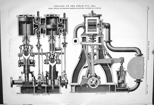 Old 1869 engines - engines, steam