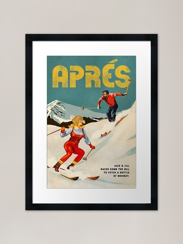 Apres vintage ski pinup art - pinup,