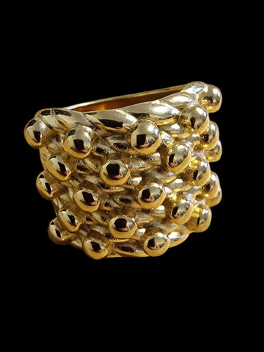 Gold plated keeper ring - gold,