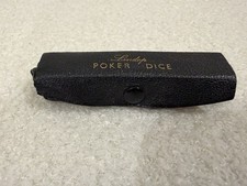 Lindops Vintage Poker Dice Set in Original Leather Case