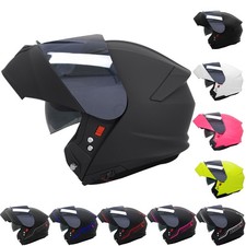 ZORAX ZOR-838 DVS Modular Motorcycle Helmets Motorbike & Extra Outer Smoke Visor