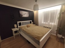 IKEA HEMNES King Bed Frame + 2 Bedside Tables + Inofia Luxury Mattress