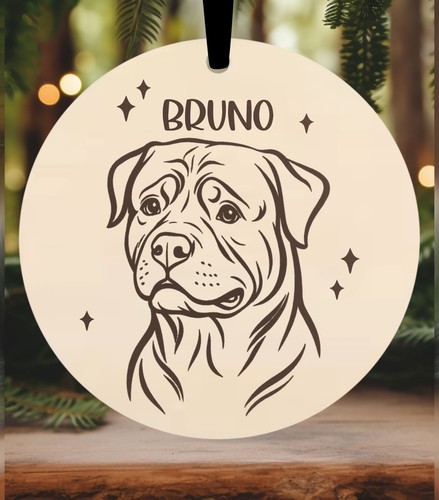 Rottweiler christmas bauble - rottweiler,