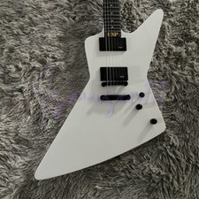 1984 Explorer Electric Guitar White Body 6 String 2EMG Pickups Black Parts