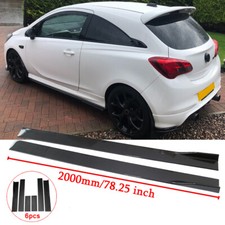 For Vauxhall Corsa D E VXR Carbon Side Skirt Splitter Rocker Panel Spoiler Lip