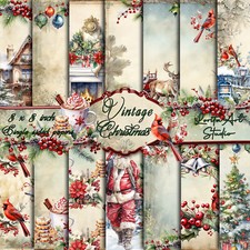 Vintage Christmas, Xmas paper pads, Christmas Scrapbook paper , Xmas scrapbook