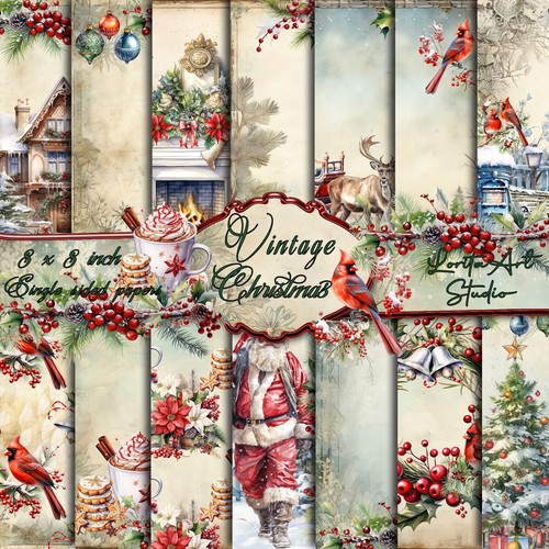 Vintage christmas xmas paper - xmas,