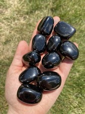 Jet Tumbled Stone - Polished