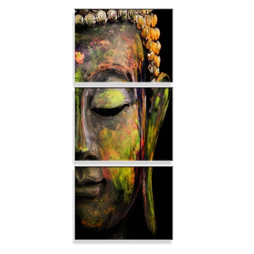 Panels large buddha head oil - panels,