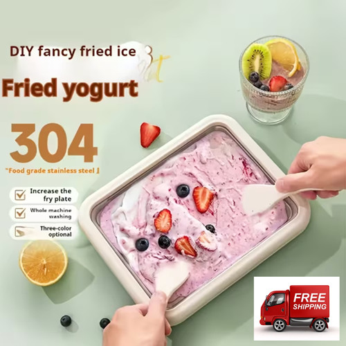 Rolled ice cream maker pan - ice,
