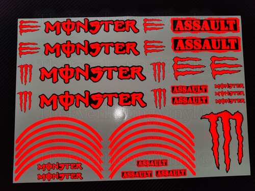 Reflective monster stickers - monster,