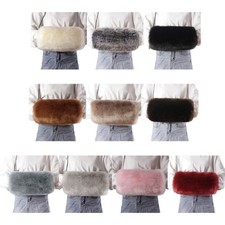 Faux Furs Hand Muff for Adult Winter Warm Plush Hand Muffs Hand and Cuff Warmers