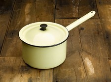 Vintage Pale Yellow Enamel