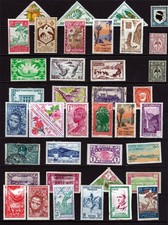 French Colonies Stamps from Old Album over Two Pages GCV