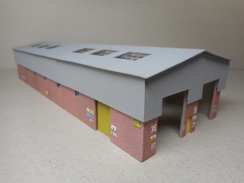 Gauge locomotive shed model - n,