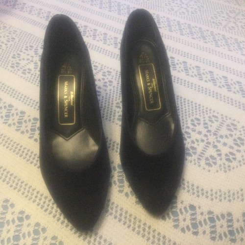 Ladies navy blue - velvet, court