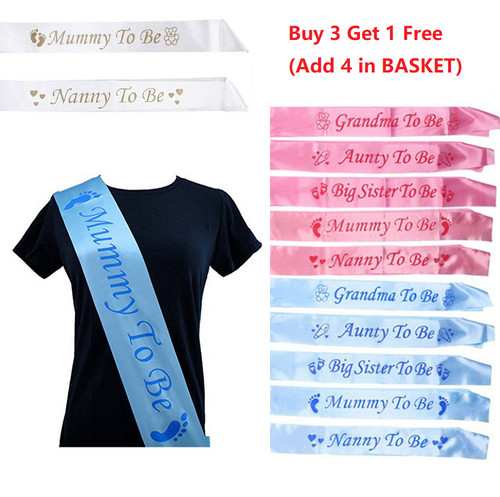 Baby shower sashes - , mummy