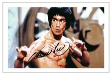 BRUCE LEE AUTOGRAPH SIGNED PHOTO PRINT 