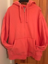 Womens Fat Face Coral Fleece Lined Hoodie with Zip fastening Size L