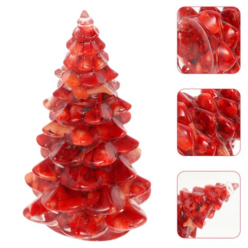 Red resin mini xmas - xmas, tree