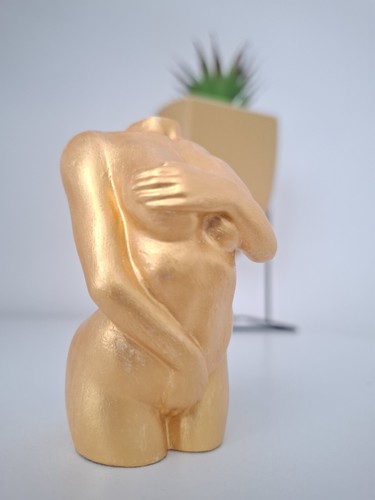 Handmade plaster female figure - handmade,